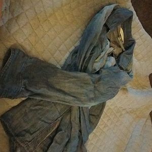 Denim Long Sleeve Button Up